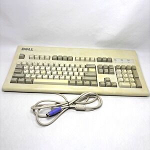 Vintage‎ Dell AT101W Keyboard Wired Mechanical GYUM90SK PS/2